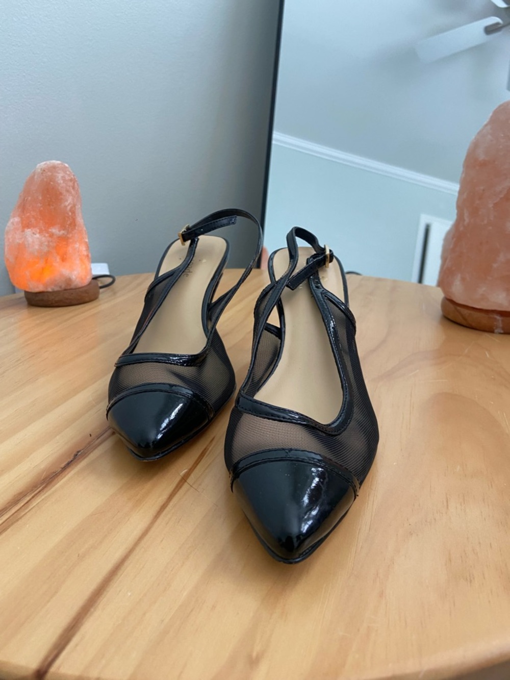 Kate Spade Riley Mesh Slingback Kitten Heel Pumps